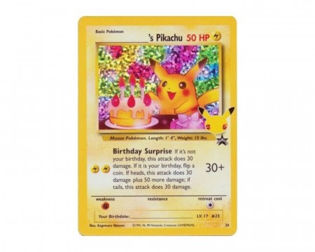 Birthday Pikachu Celebrations Black Star Promo