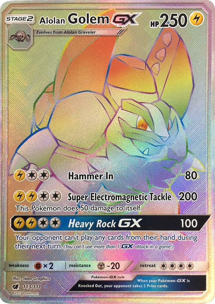 Alolan Golem GX - 113/111