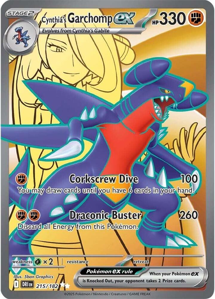 Cynthia's Garchomp ex - 215/182 PSA 9