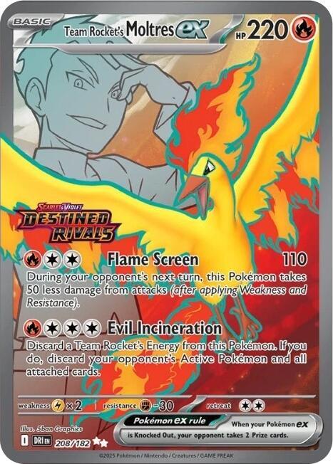 Team Rocket's Moltres ex - 208/182