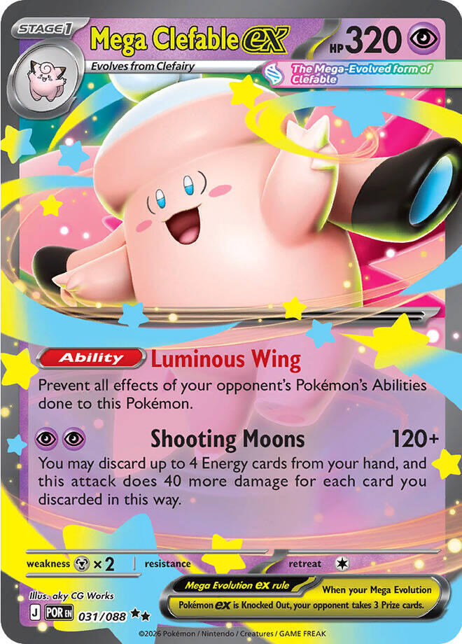 Mega Clefable ex - 031/088