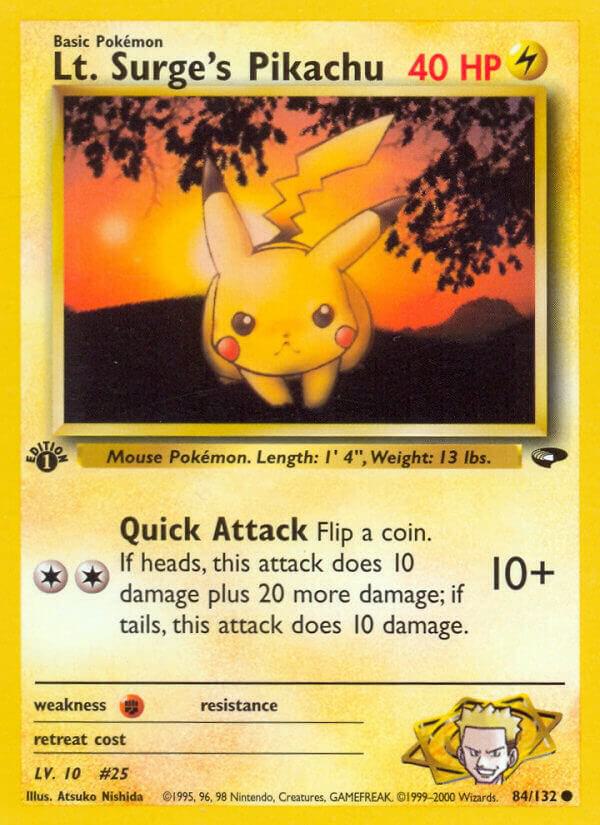 Lt. Surge's Pikachu - 084/132