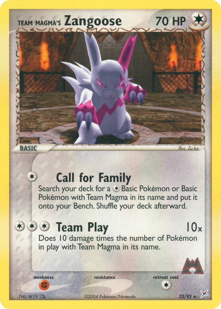 Team Magma's Zangoose - 23/95