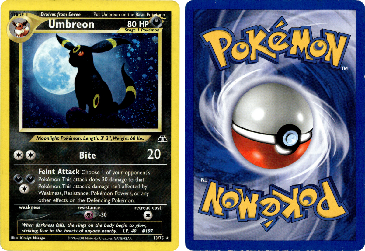 Umbreon (13) – forside og bakside (skannet)