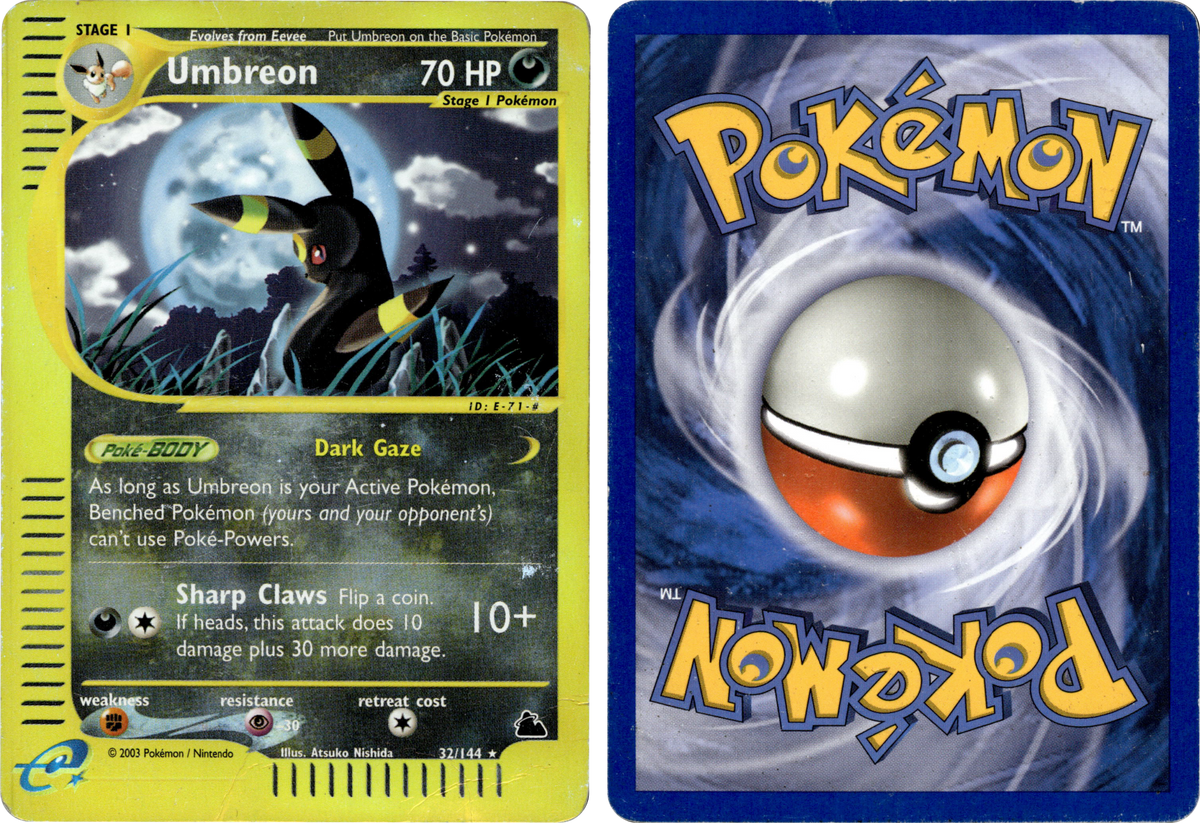 Umbreon (32) – forside og bakside (skannet)