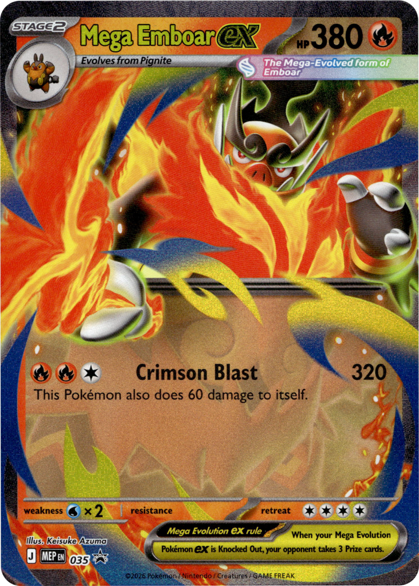 Mega Emboar ex - 035 · Holofoil (eget bilde)