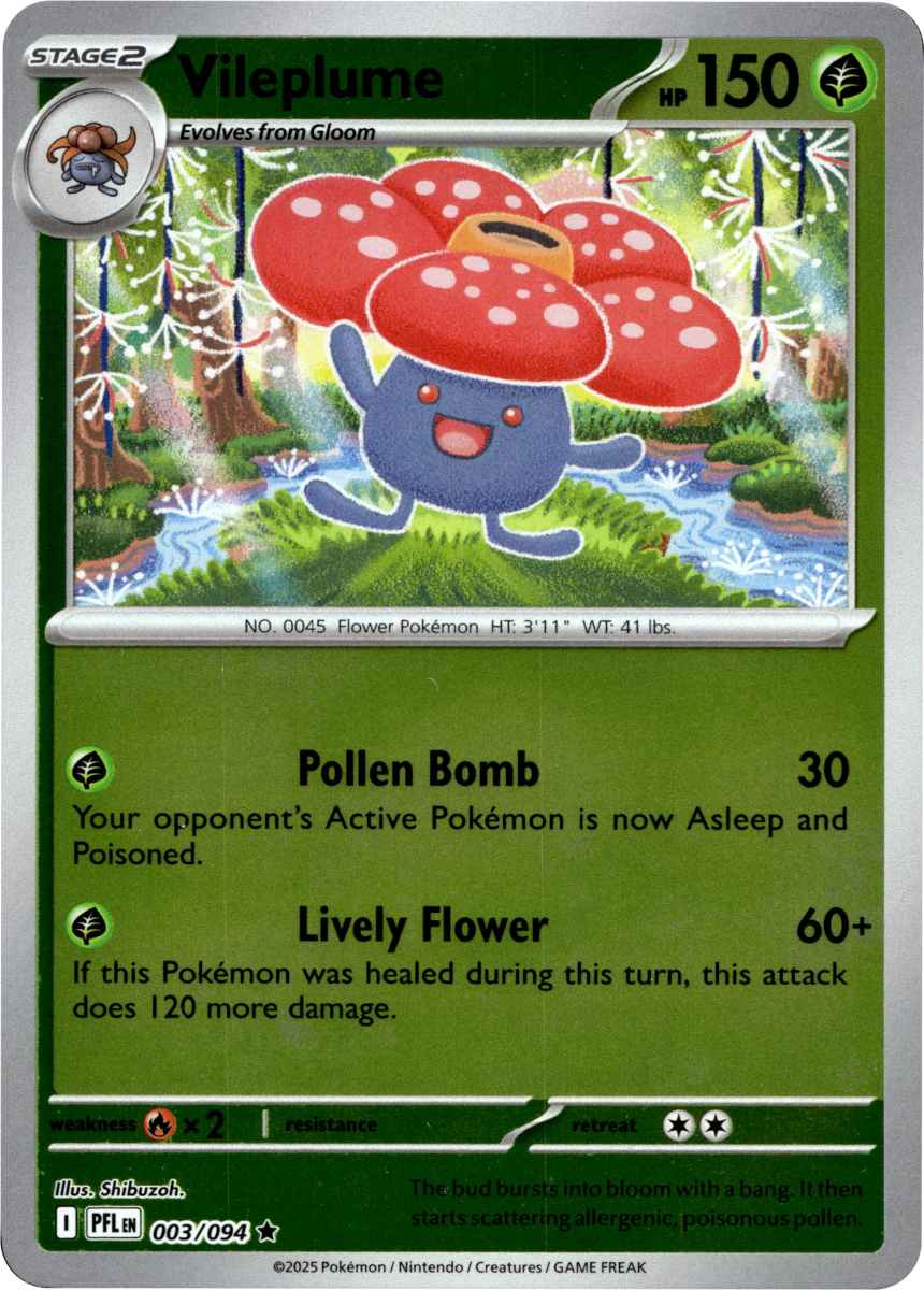 Vileplume · Reverse Holofoil (eget bilde)