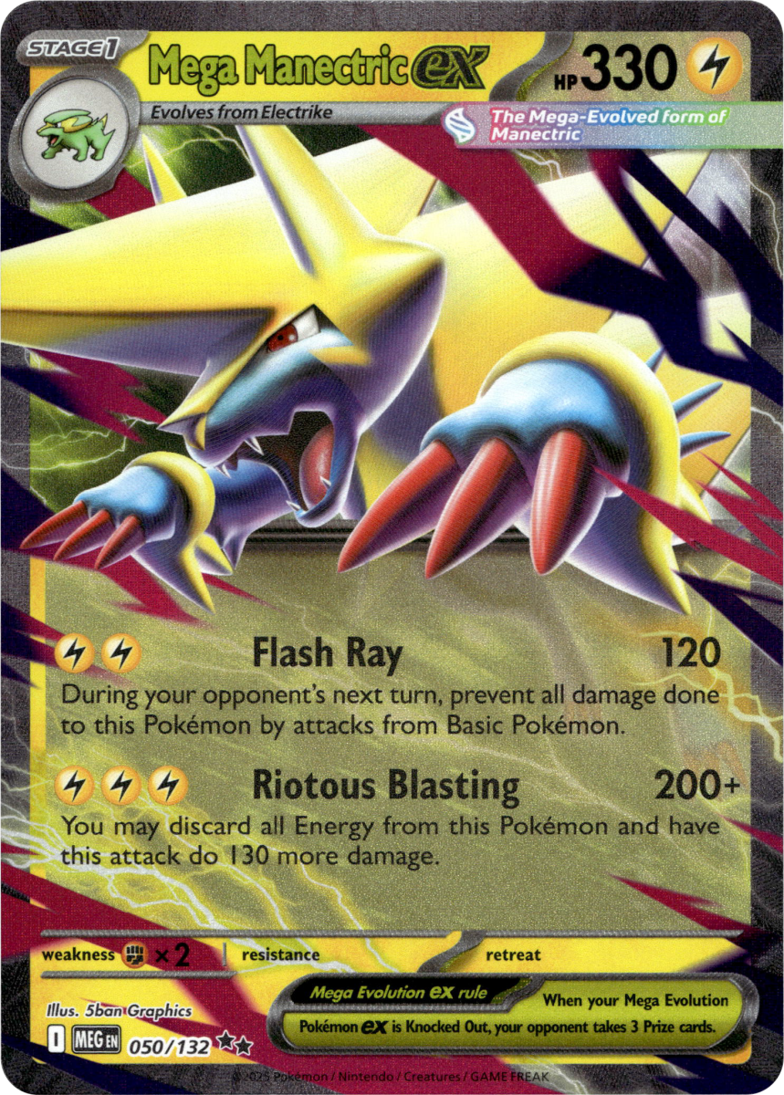 Mega Manectric ex - 050/132 · Holofoil (eget bilde)