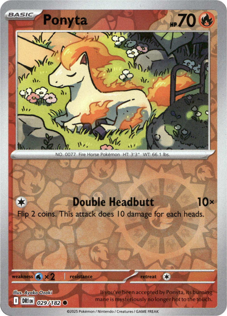Ponyta · Reverse Holofoil (eget bilde)