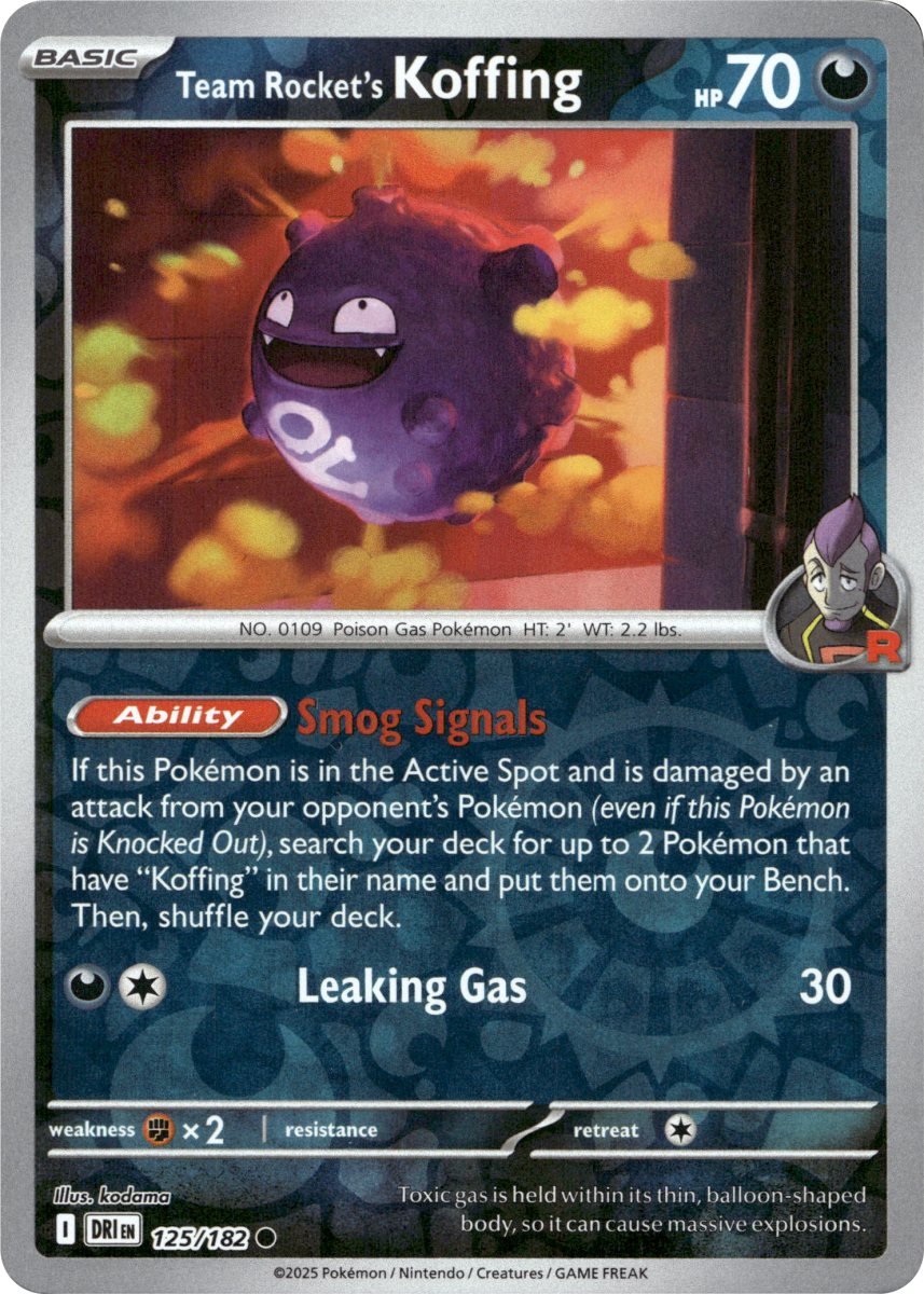 Team Rocket's Koffing · Reverse Holofoil (eget bilde)