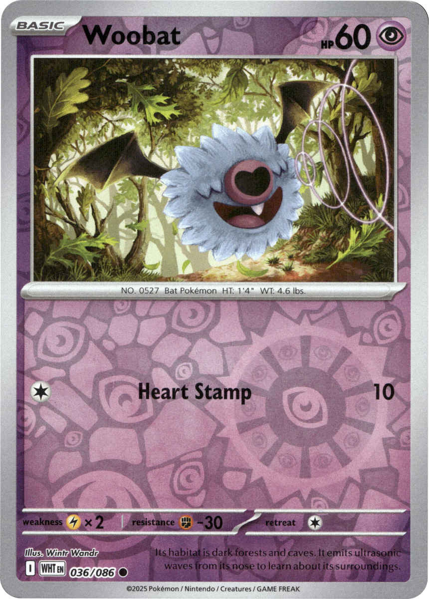 Woobat · Reverse Holofoil (eget bilde)