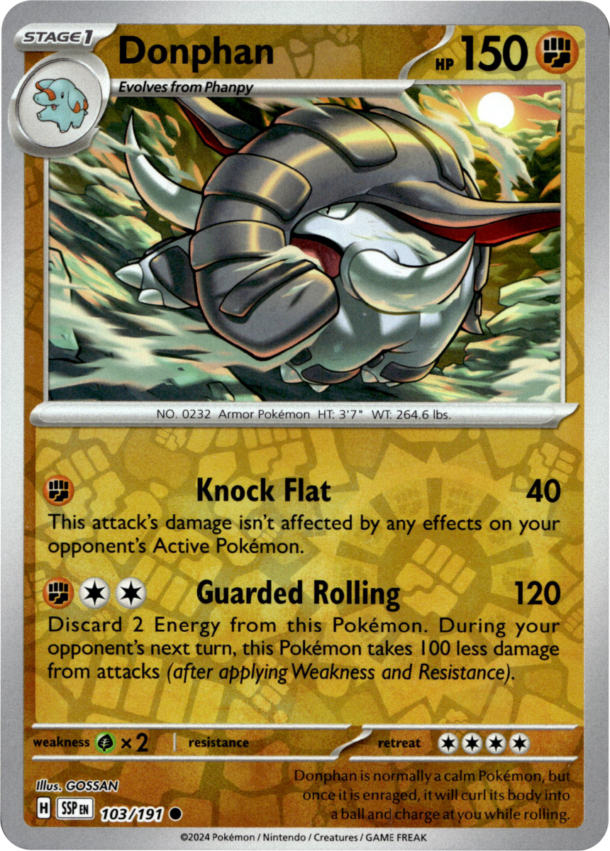 Donphan · Reverse Holofoil (eget bilde)