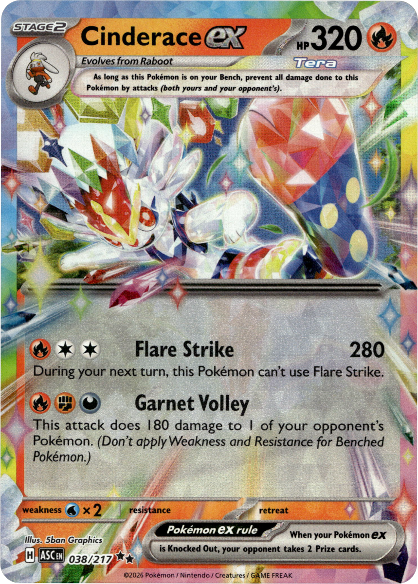 Cinderace ex · Holofoil (eget bilde)