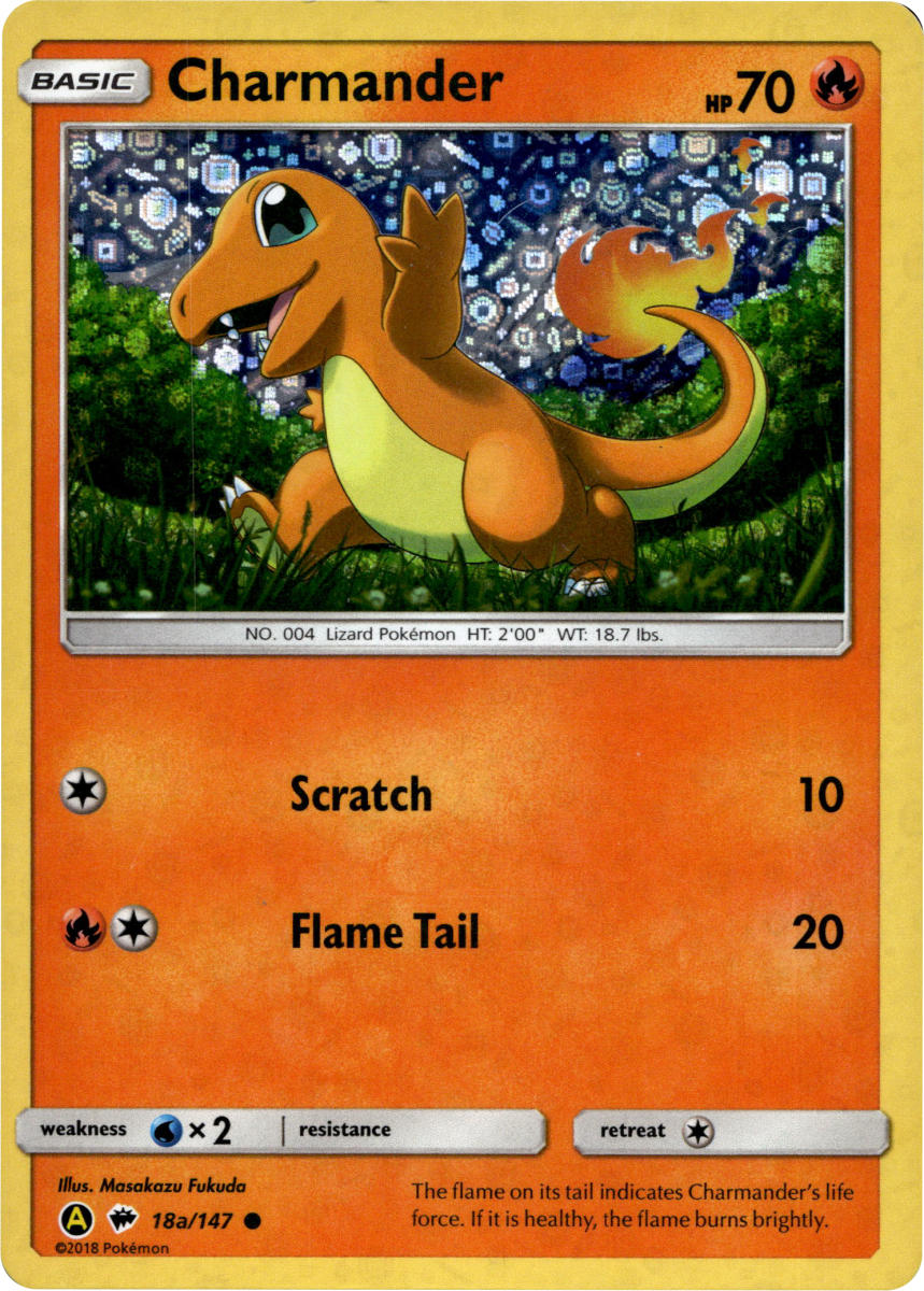 Charmander - 18a/147 · Holofoil (eget bilde)
