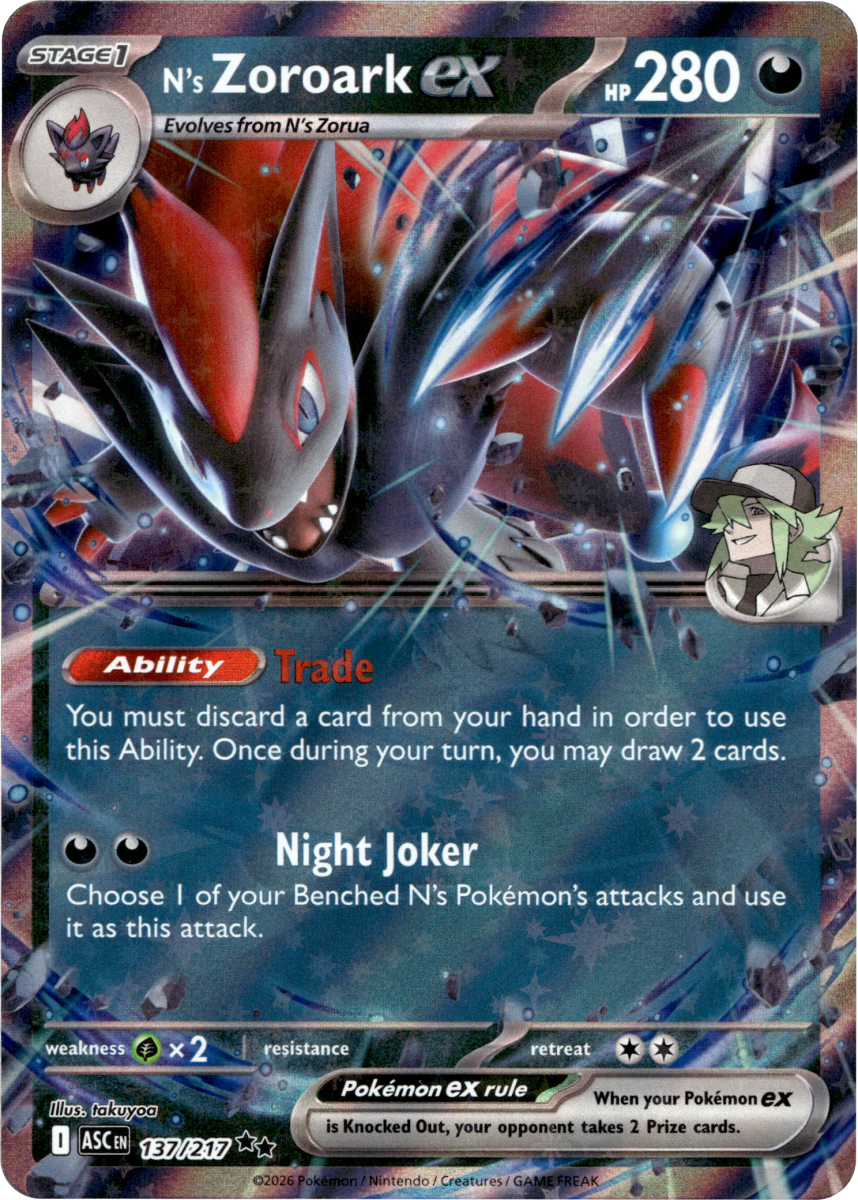 N's Zoroark ex - 137/217 · Holofoil (eget bilde)