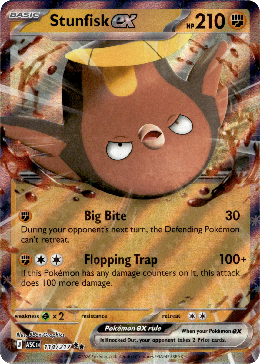Stunfisk ex - 114/217 · Holofoil (eget bilde)