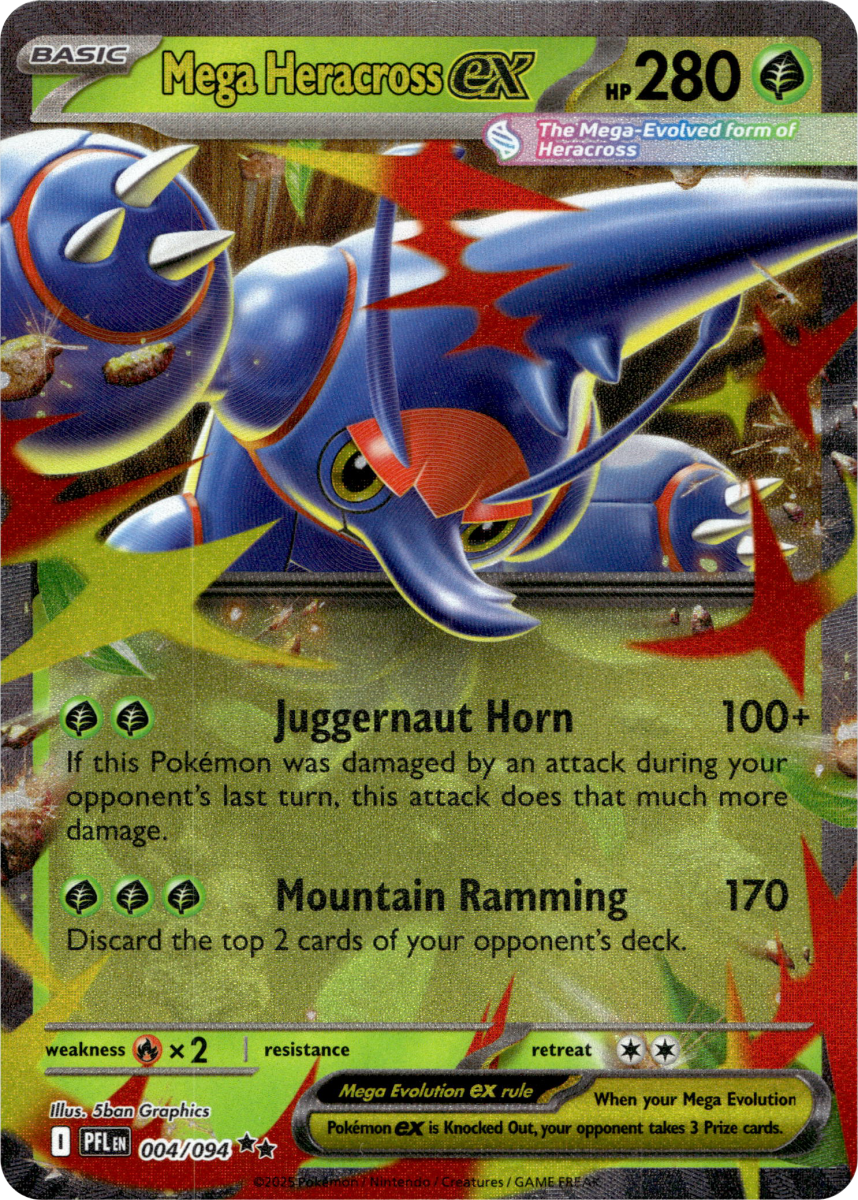 Mega Heracross ex - 004/094 · Holofoil (eget bilde)