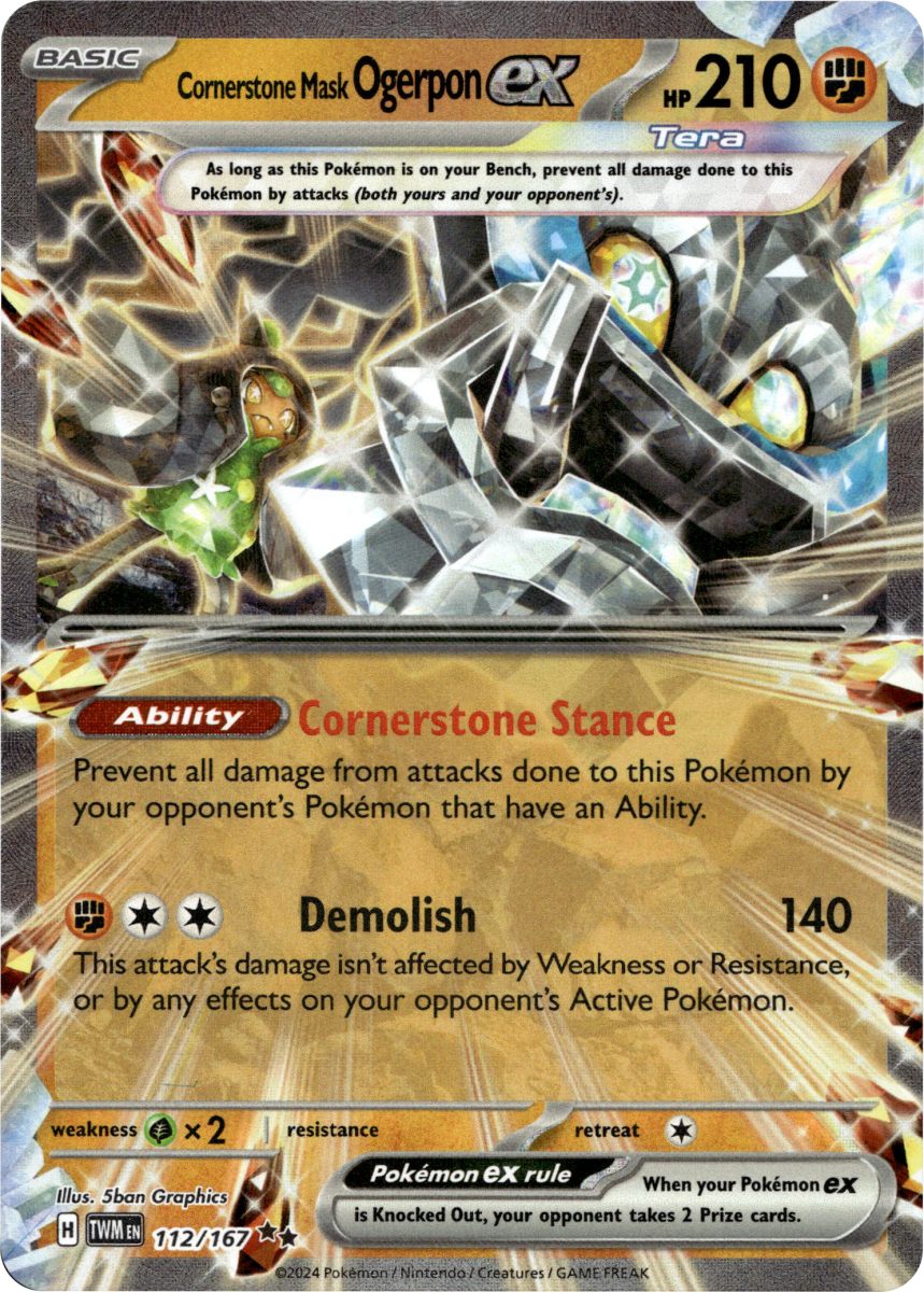 Cornerstone Mask Ogerpon ex - 112/167 · Holofoil (eget bilde)