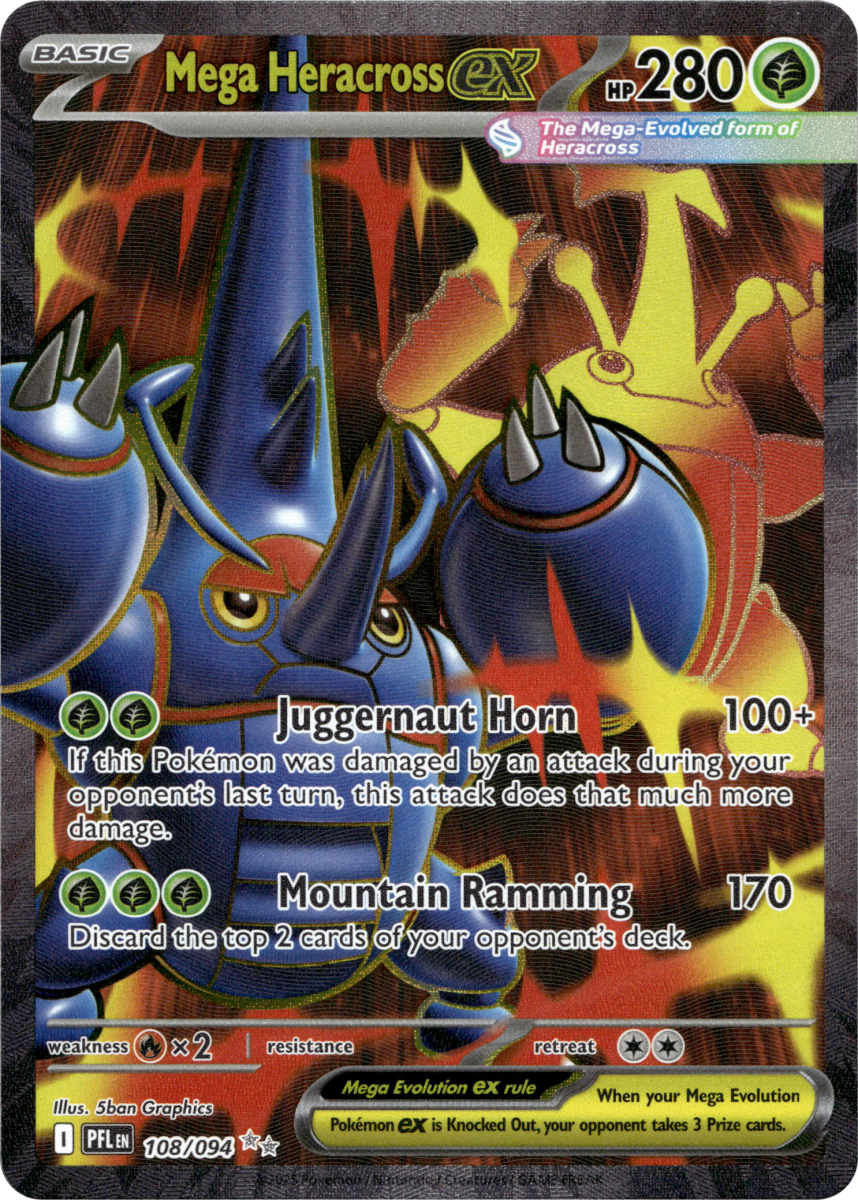 Mega Heracross ex - 108/094 · Holofoil (eget bilde)