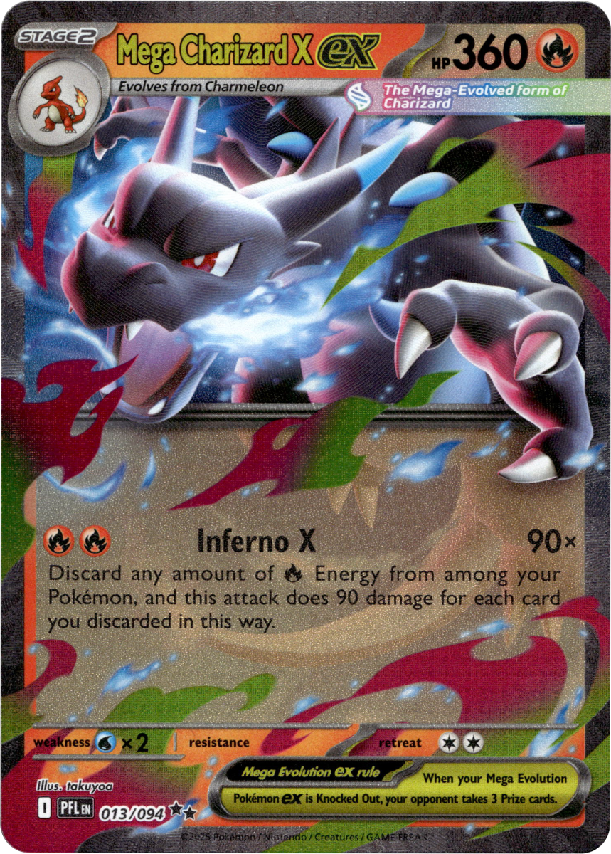 Mega Charizard X ex - 013/094 · Holofoil (eget bilde)