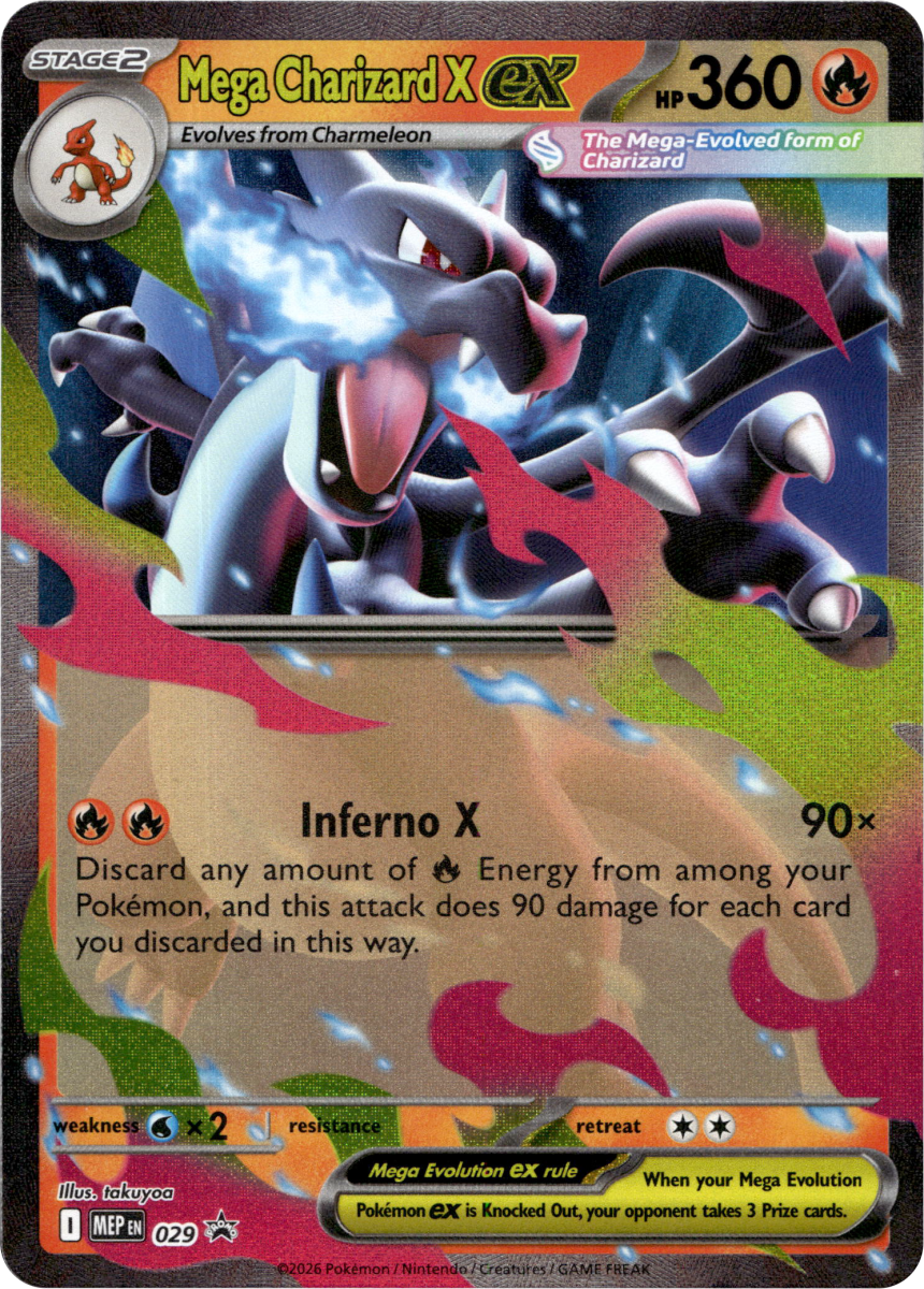 Mega Charizard X ex - 029 · Holofoil (eget bilde)