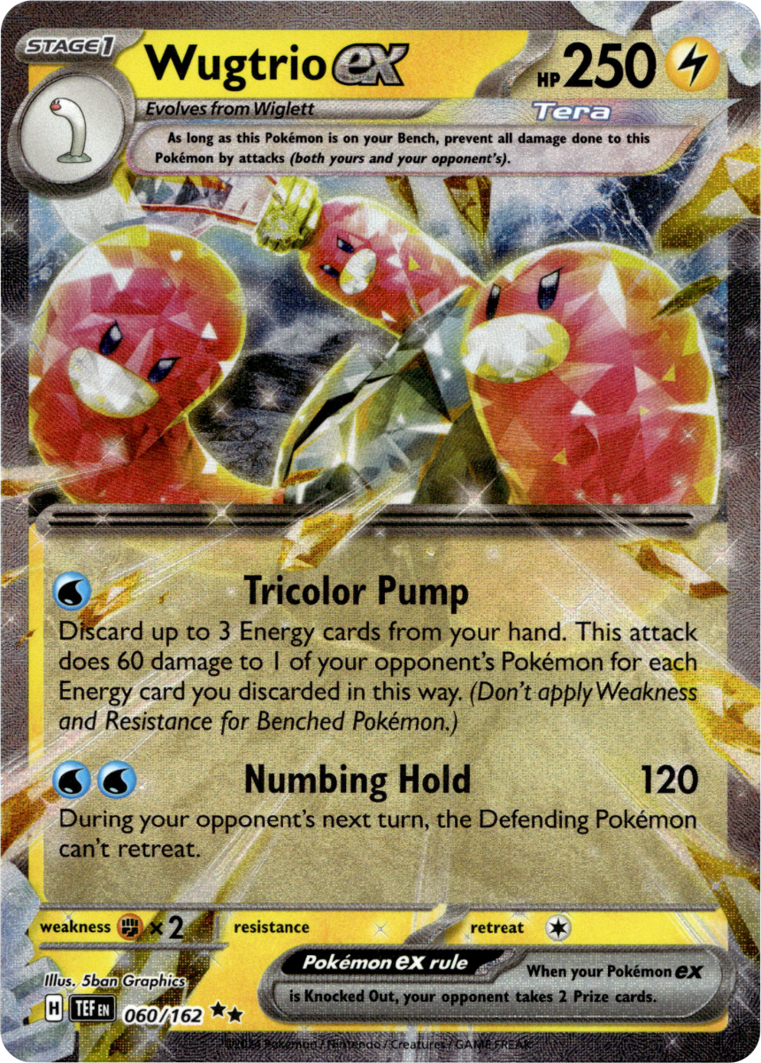 Wugtrio ex - 060/162 · Holofoil (eget bilde)