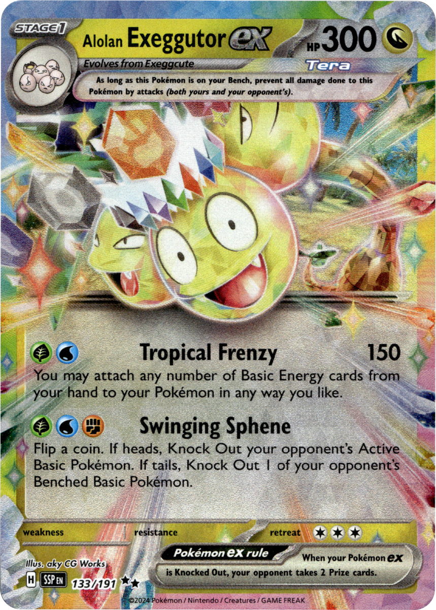 Alolan Exeggutor ex - 133/191 · Holofoil (eget bilde)