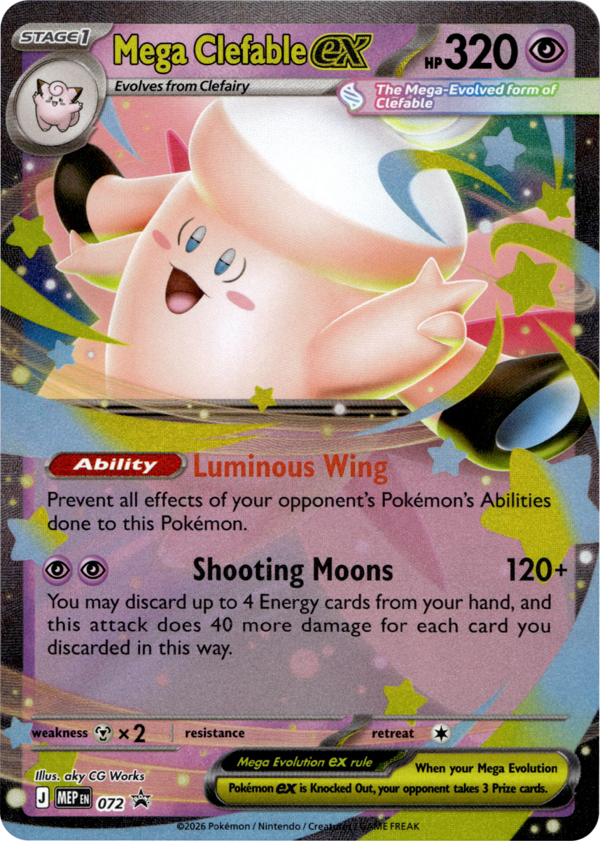 Mega Clefable ex - 072 · Holofoil (eget bilde)