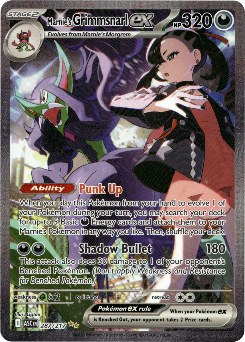 Marnie's Grimmsnarl ex · Holofoil (eget bilde)