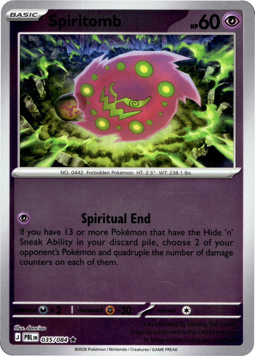Spiritomb · Reverse Holofoil (eget bilde)