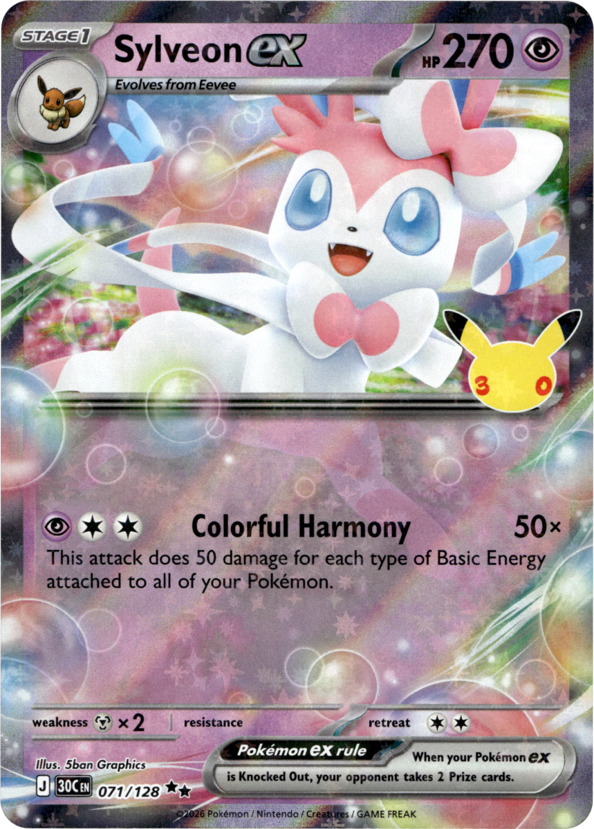 Sylveon ex - 071/128 · Holofoil (eget bilde)