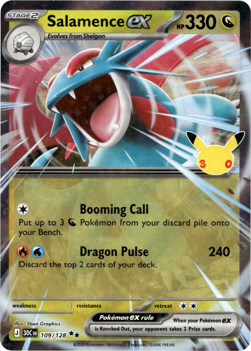 Salamence ex - 109/128 · Holofoil (eget bilde)
