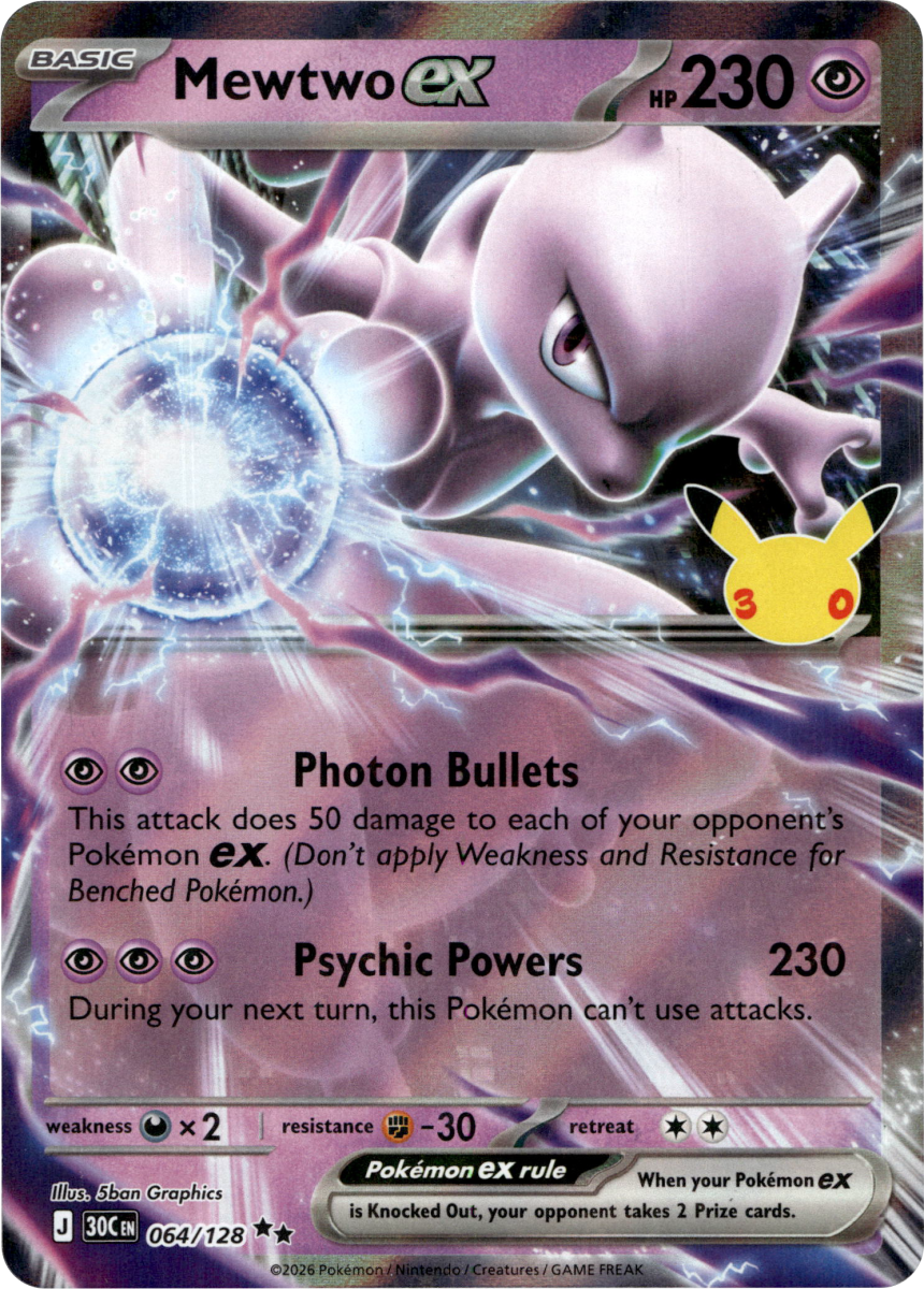 Mewtwo ex - 064/128 · Holofoil (eget bilde)