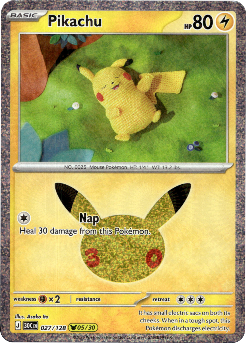 Pikachu - 027/128 · Holofoil (eget bilde)