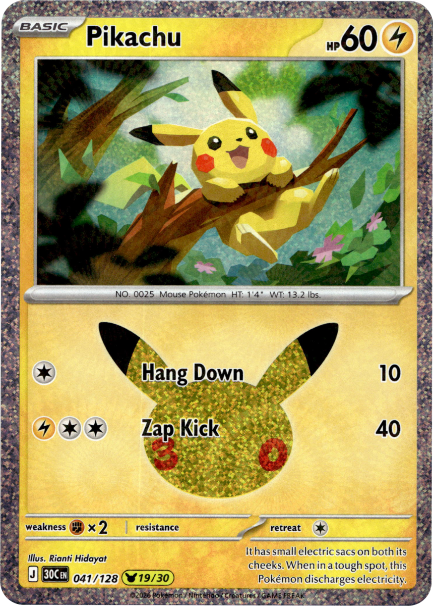 Pikachu - 041/128 · Holofoil (eget bilde)