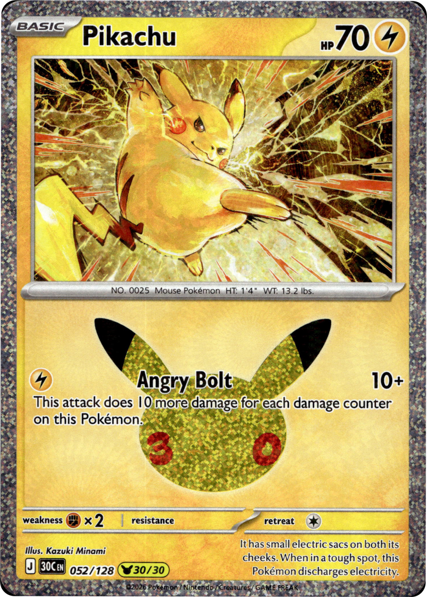 Pikachu - 052/128 · Holofoil (eget bilde)