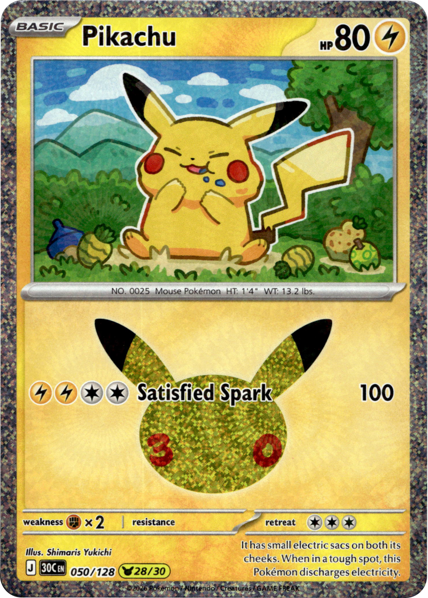 Pikachu - 050/128 · Holofoil (eget bilde)