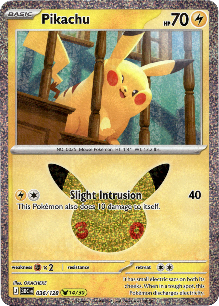 Pikachu - 036/128 · Holofoil (eget bilde)