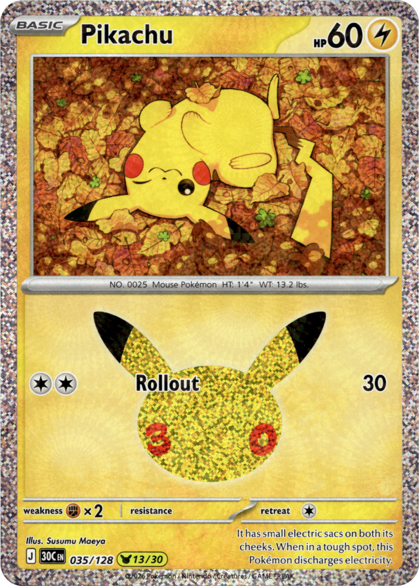 Pikachu - 035/128 · Holofoil (eget bilde)
