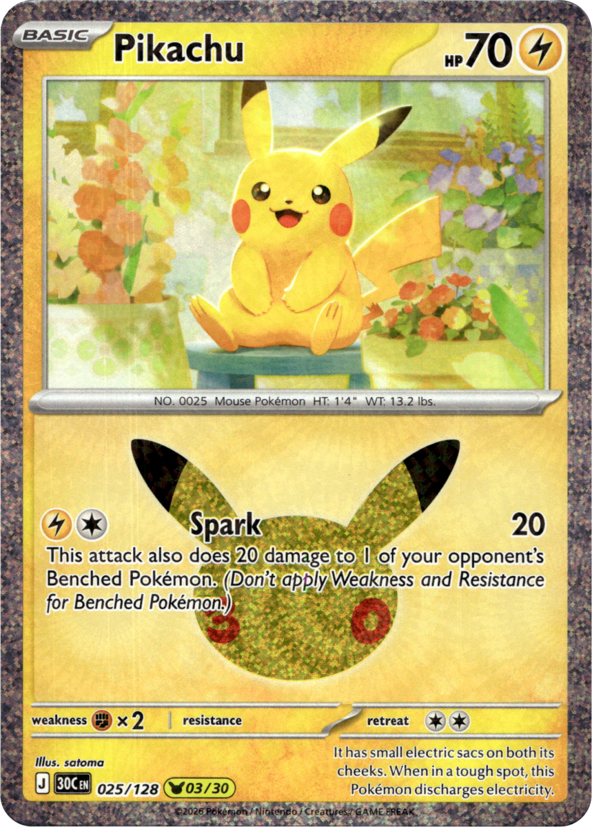 Pikachu - 025/128 · Holofoil (eget bilde)