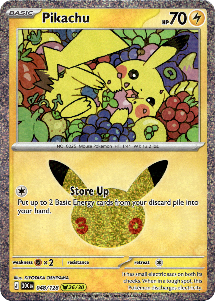 Pikachu - 048/128 · Holofoil (eget bilde)
