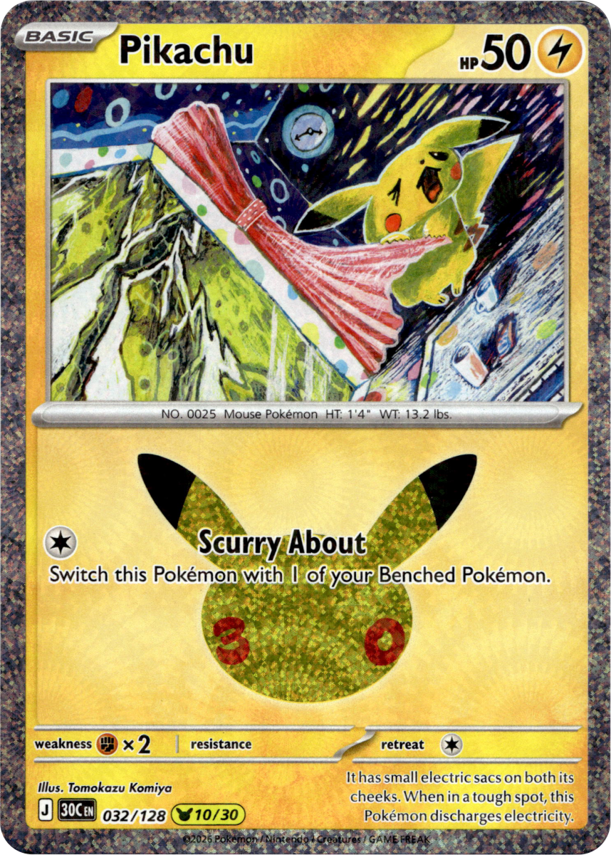 Pikachu - 032/128 · Holofoil (eget bilde)
