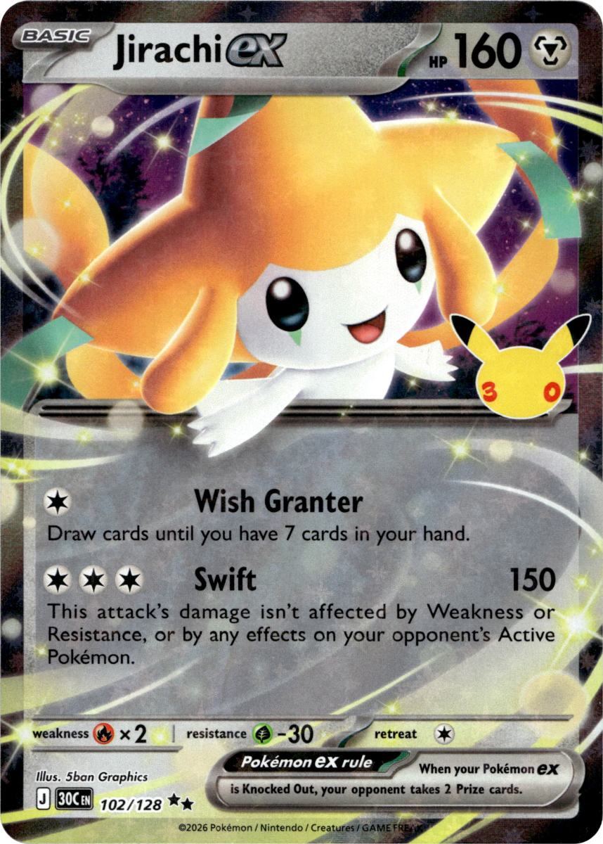 Jirachi ex - 102/128 · Holofoil (eget bilde)