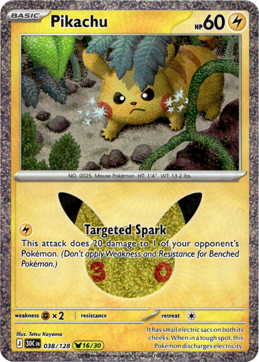 Pikachu - 038/128 · Holofoil (eget bilde)
