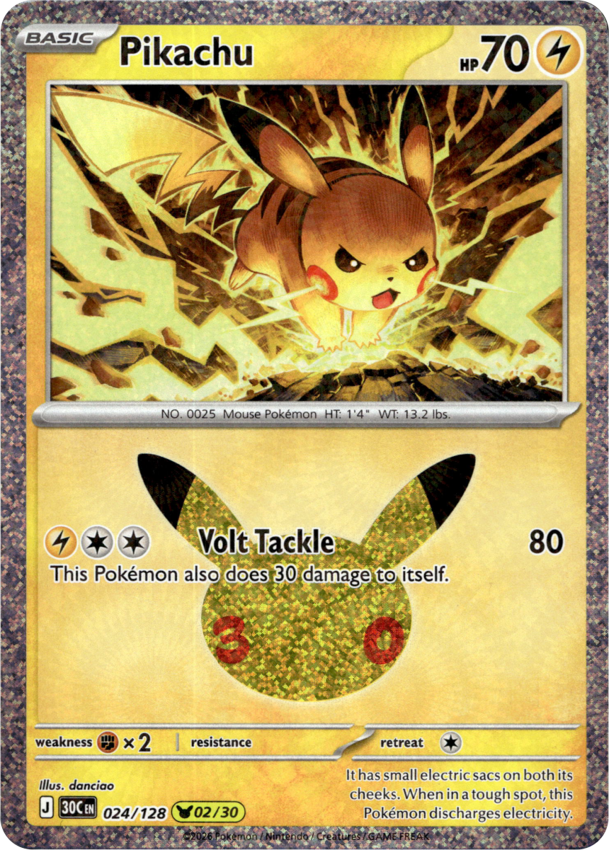 Pikachu - 024/128 · Holofoil (eget bilde)
