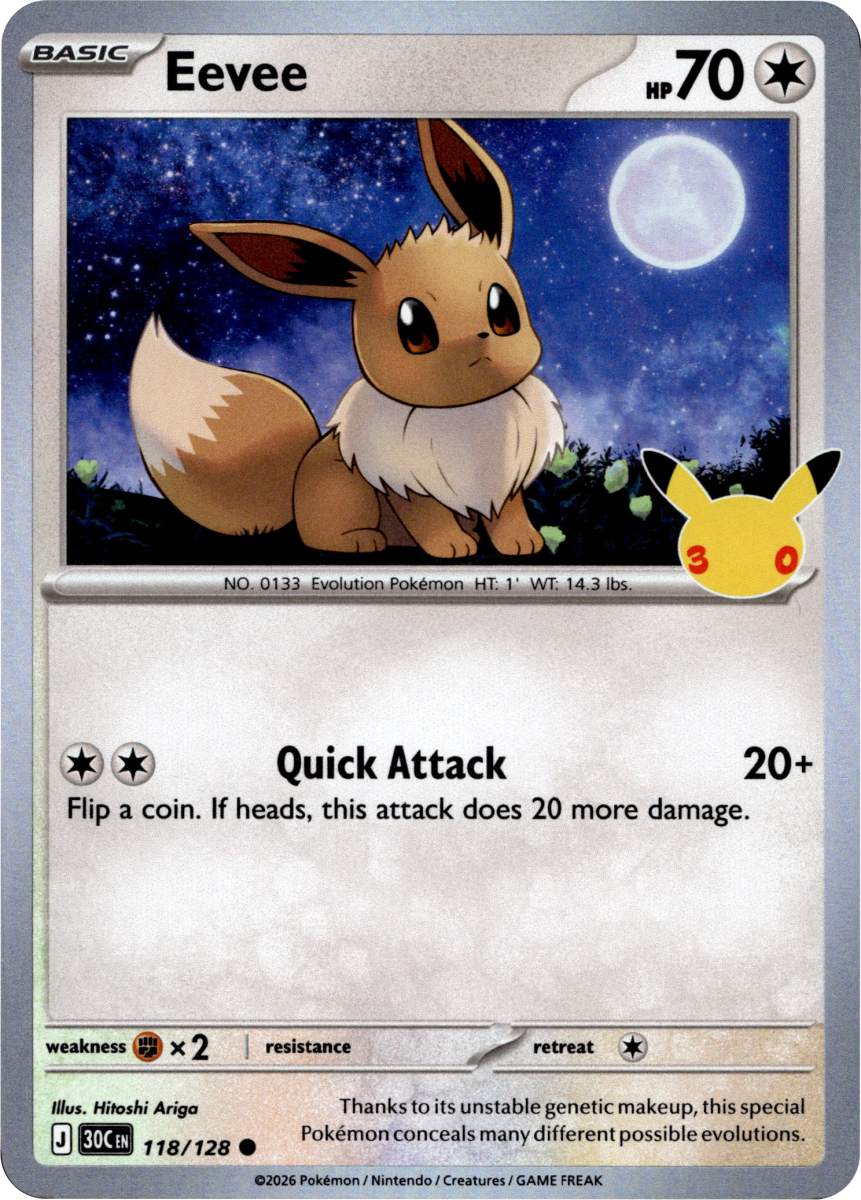 Eevee - 118/128 · Holofoil (eget bilde)