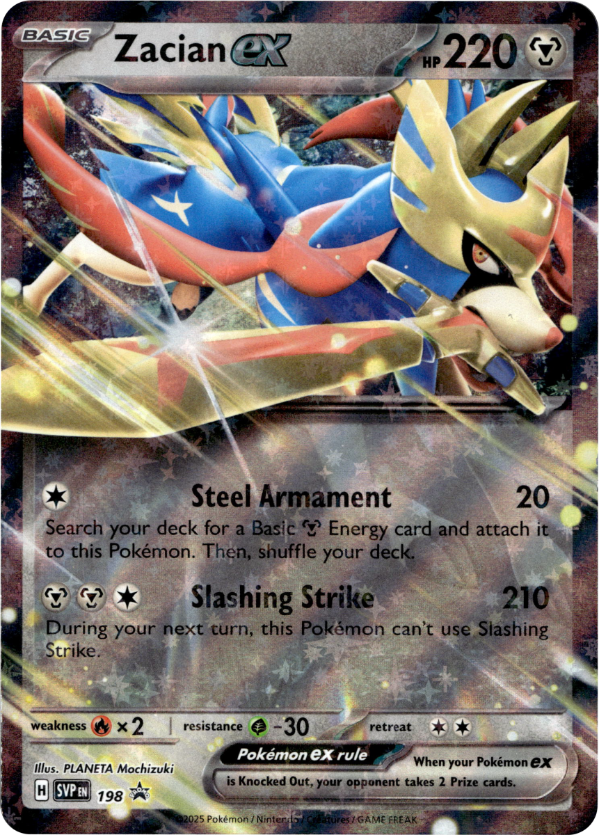 Zacian ex - 198 · Holofoil (eget bilde)