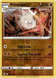 Primeape · Reverse Holofoil (eget bilde)