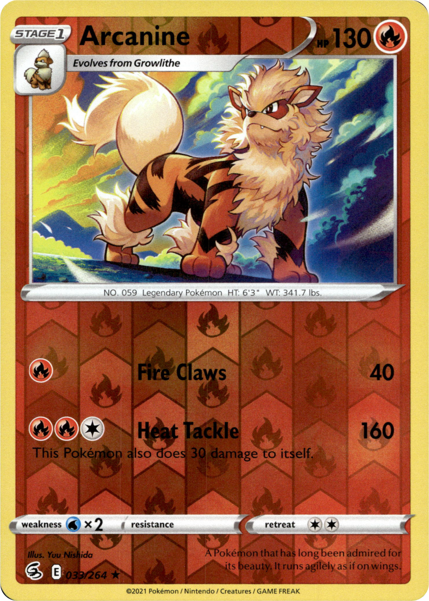 Arcanine · Reverse Holofoil (eget bilde)