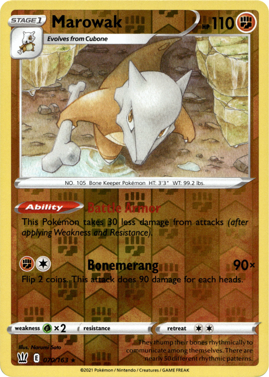 Marowak · Reverse Holofoil (eget bilde)